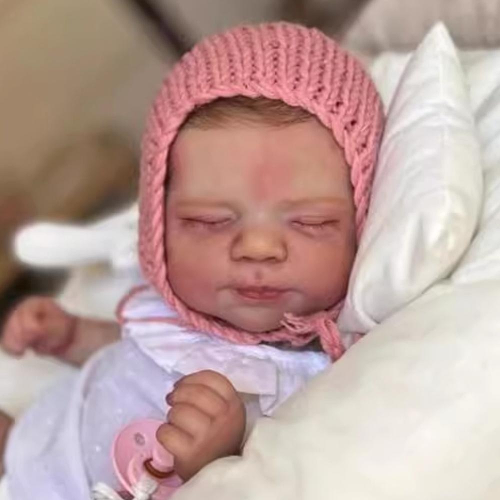 19 Inch Bebe Reborn Toddler Dolls Pascale Full Vinyl or Cloth Body Newborn Doll Adorable Sleeping Doll Baby Toys for Kids Child Holiday Surprise Gift