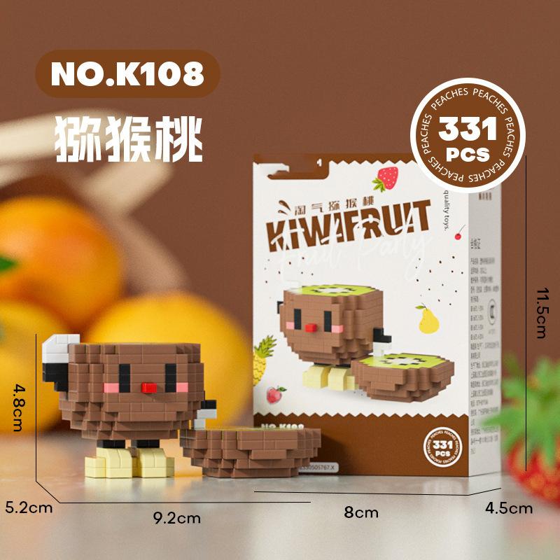 Конструктор Fruit 3D, модель торта и еды, мини-кирпичики, строительные блоки, игрушки для детей от 7 до 10 лет и взрослых.