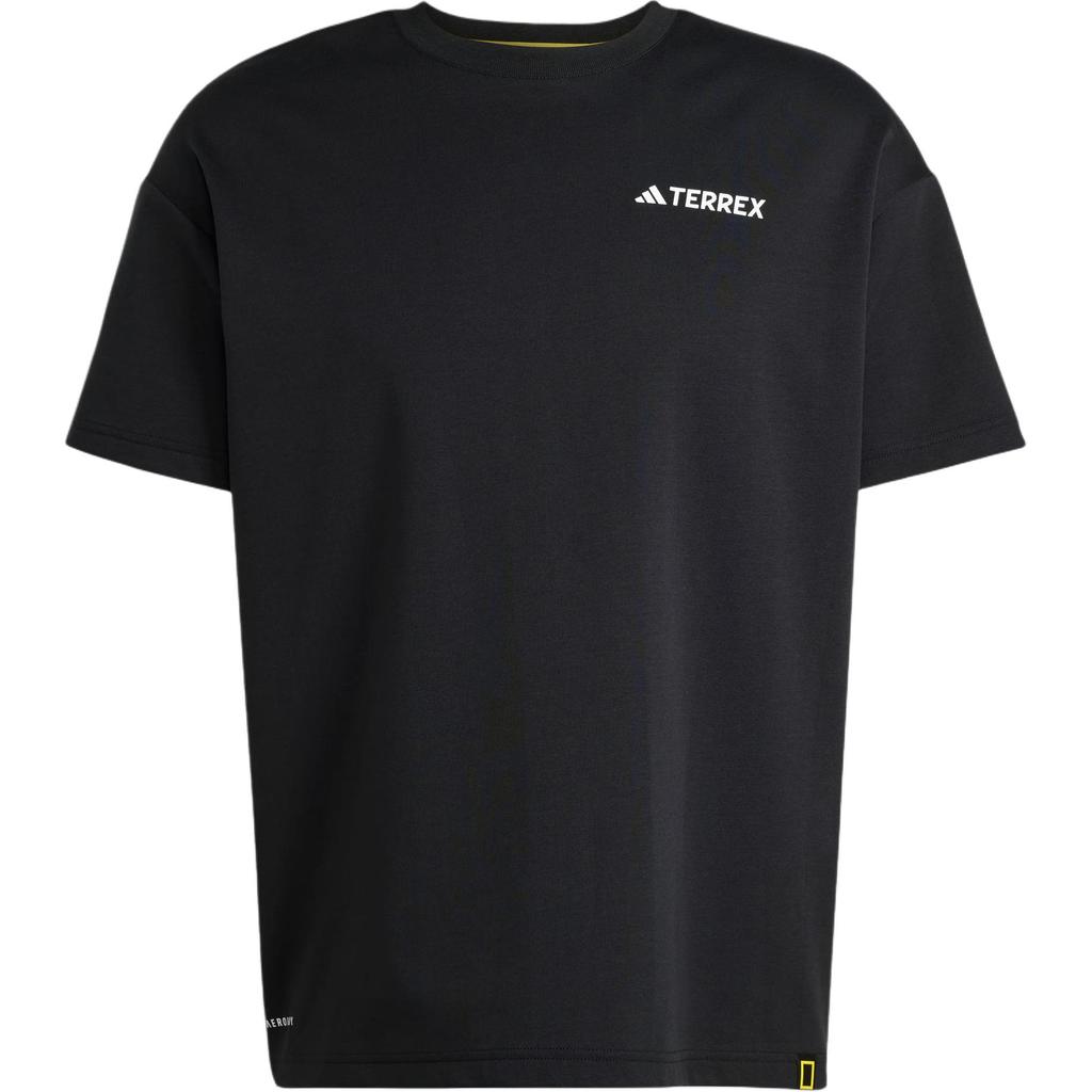 Adidas X National Geographic Collaboration Loose Fit Round Neck Moisture Wicking Quick Dry Short Sleeve T-Shirt Unisex T-Shirts Black JD5957