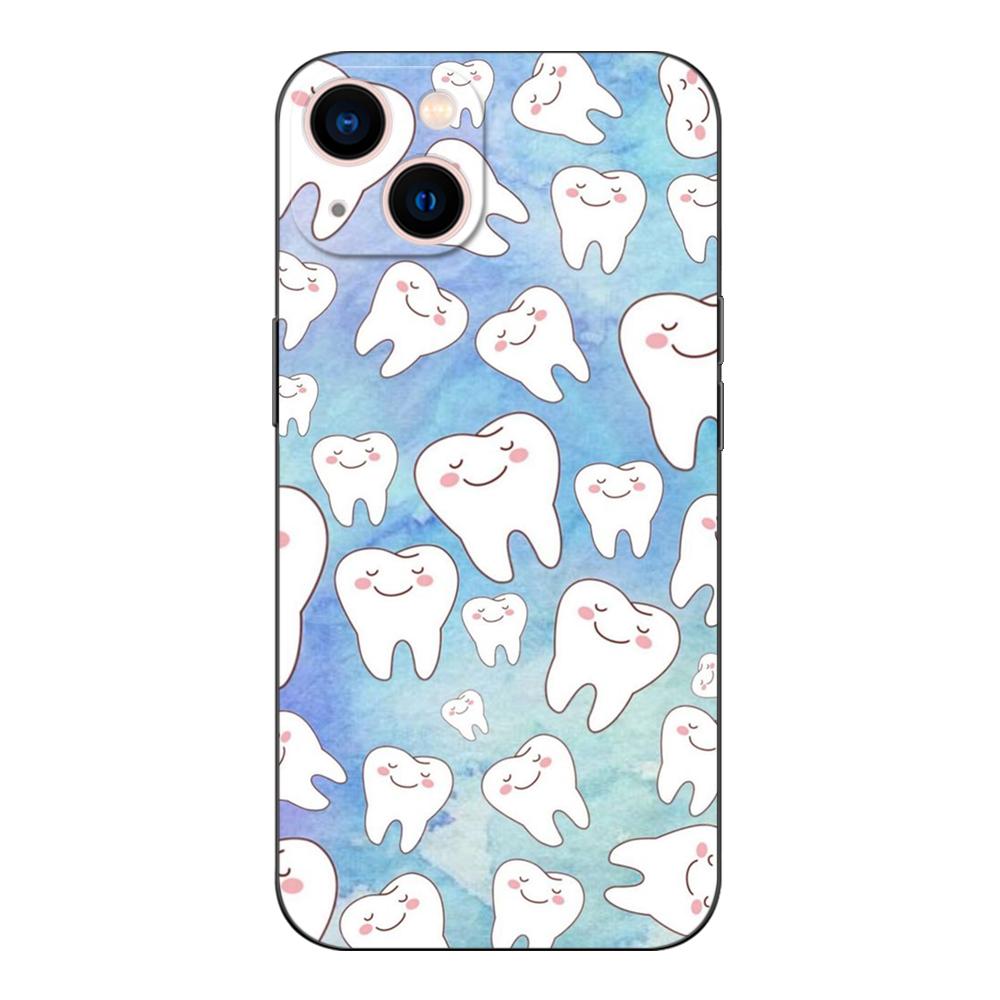 Black tpu Case For Xiaomi Redmi 9T Note 9T Note 10 8 8T 7 5G 4G Pro 10S Dentist tooth pattern
