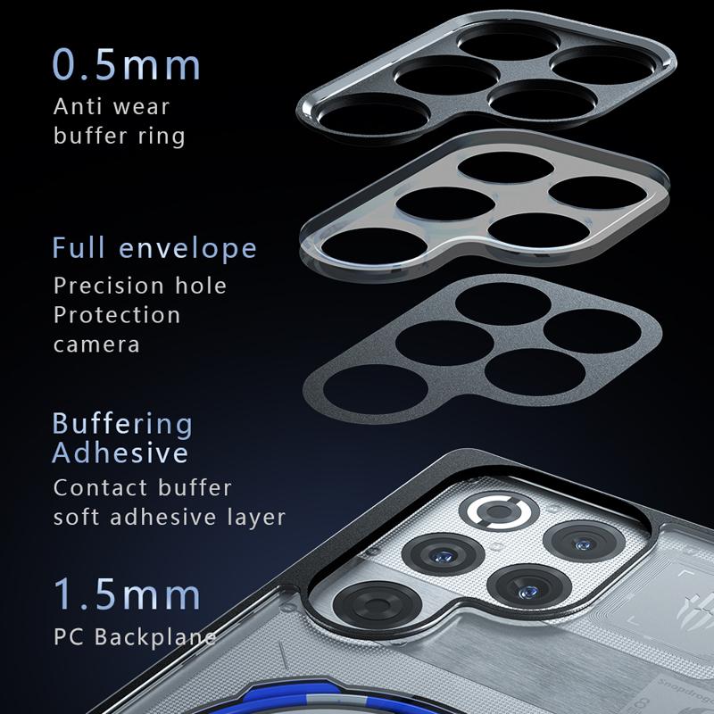 Для ZTE Nubia Red Magic 11 Pro Plus Чехол Противоударный Матовый На ощупь Матовый ПК+ТПУ Защита от отпечатков пальцев Прозрачная крышка