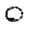 Obsidian Cross Bracelet Chinese Black Eight Billiard Bracelet Opal Beaded Student Party Bracelet