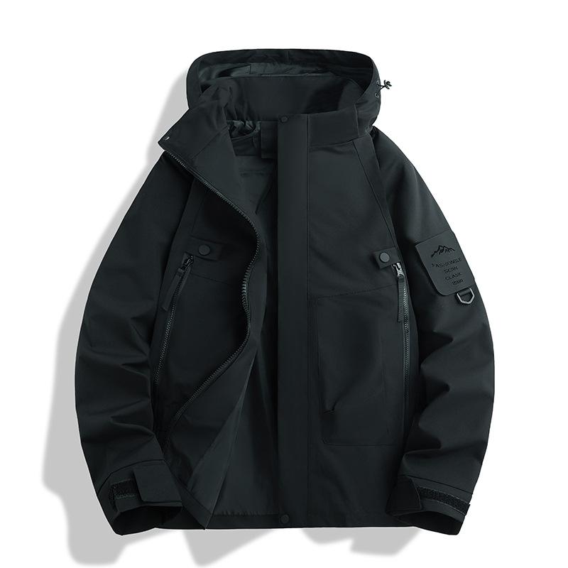 Минималистичная парная куртка-штормовка с тремя степенями защиты, весенне-осенняя, для активного отдыха, мужская и женская, ветрозащитная и водонепроницаемая, износостойкая, 25