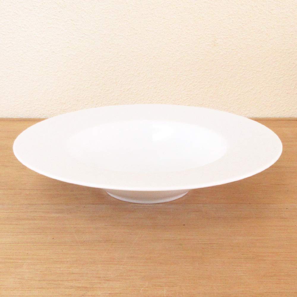 Medium Soup Pasta Jardin 24cm Deep Soup White Mino Made In Japan Plate, Plate, Plate, Bowl, Porcelain, Ware,