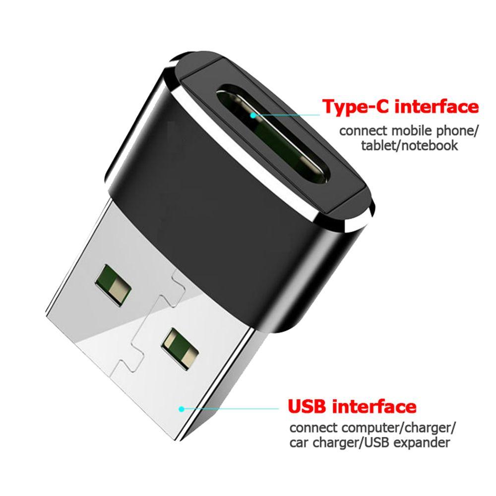 Переходник-конвертер USB на Type-C (папа) - USB-C (мама)