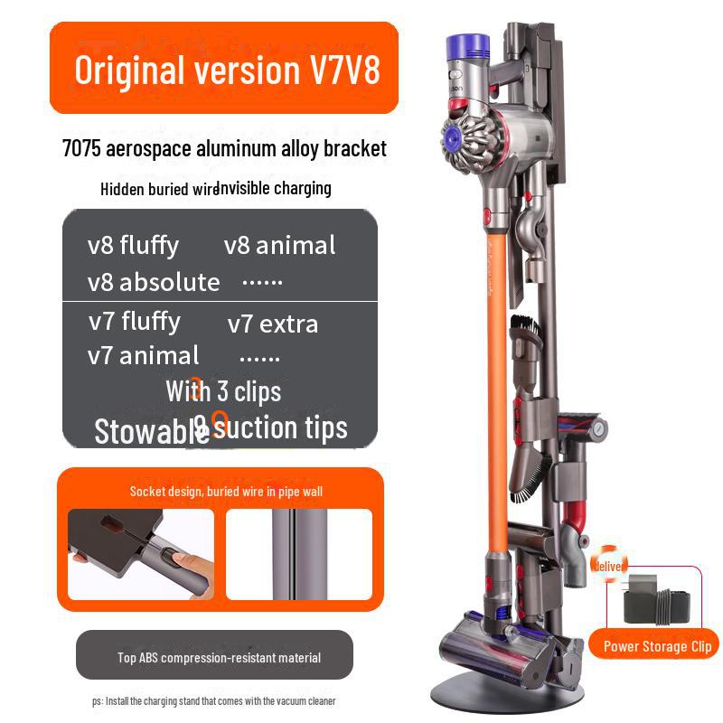 Стойка для хранения пылесоса Dyson: Кронштейн без сверления для моделей V7, V8, V10, V11, V12, 15G, G5
