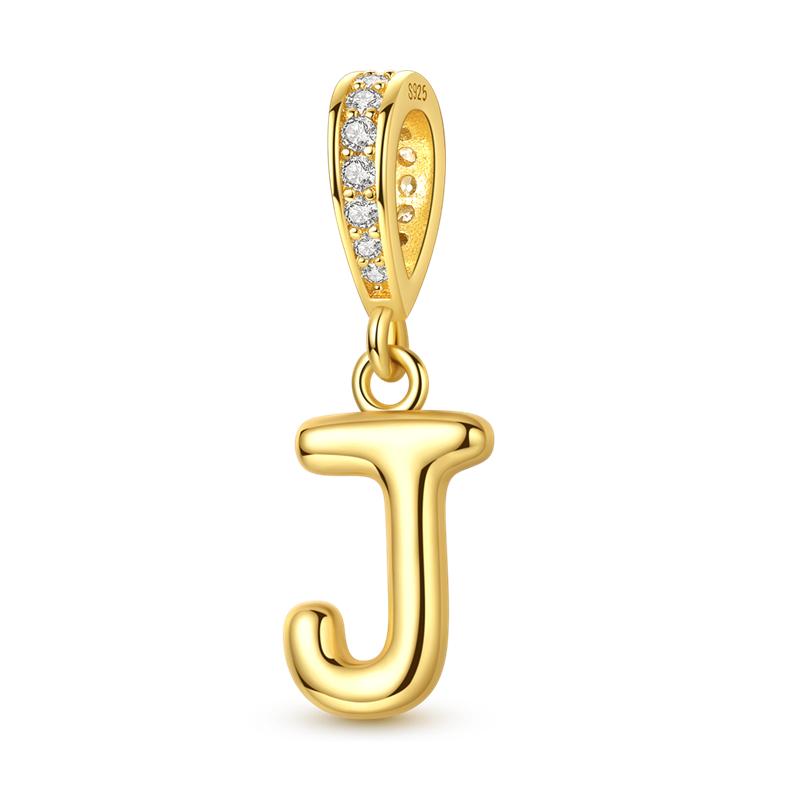925 Silver Golden Series Charms Bead with CZ Zircon Whale Butterfly Sun Pendant for DIY Fashion Jewelry Bracelet