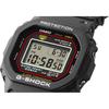 Casio Цифровые часы Унисекс Серый циферблат Водонепроницаемость 200м Кварцевый механизм Ремешок из смолы DW-5000R-1APR