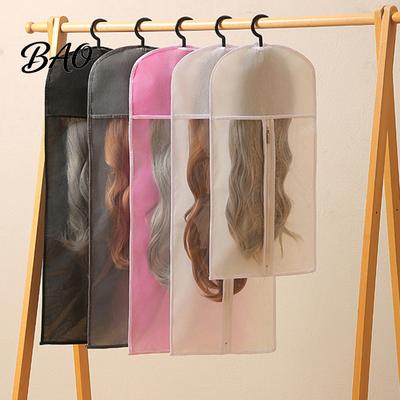 Hairpiece Protection Bag Wig Storage Hanging with Hook, Breathable Non-woven Fabric Dust-proof Travel Hair Extension Case Protector, Space Saving