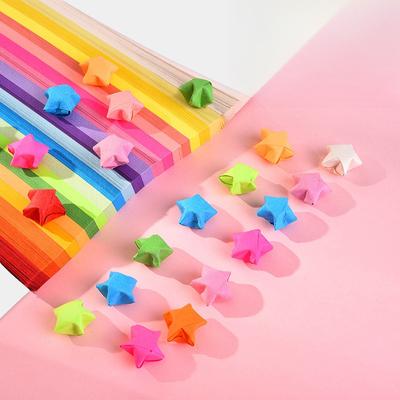 540 листов бумаги для оригами, звезды, красочная складная бумага, счастливая звезда, оригами, звезды, бумажные полоски для рукоделия, бумажное искусство, ремесла