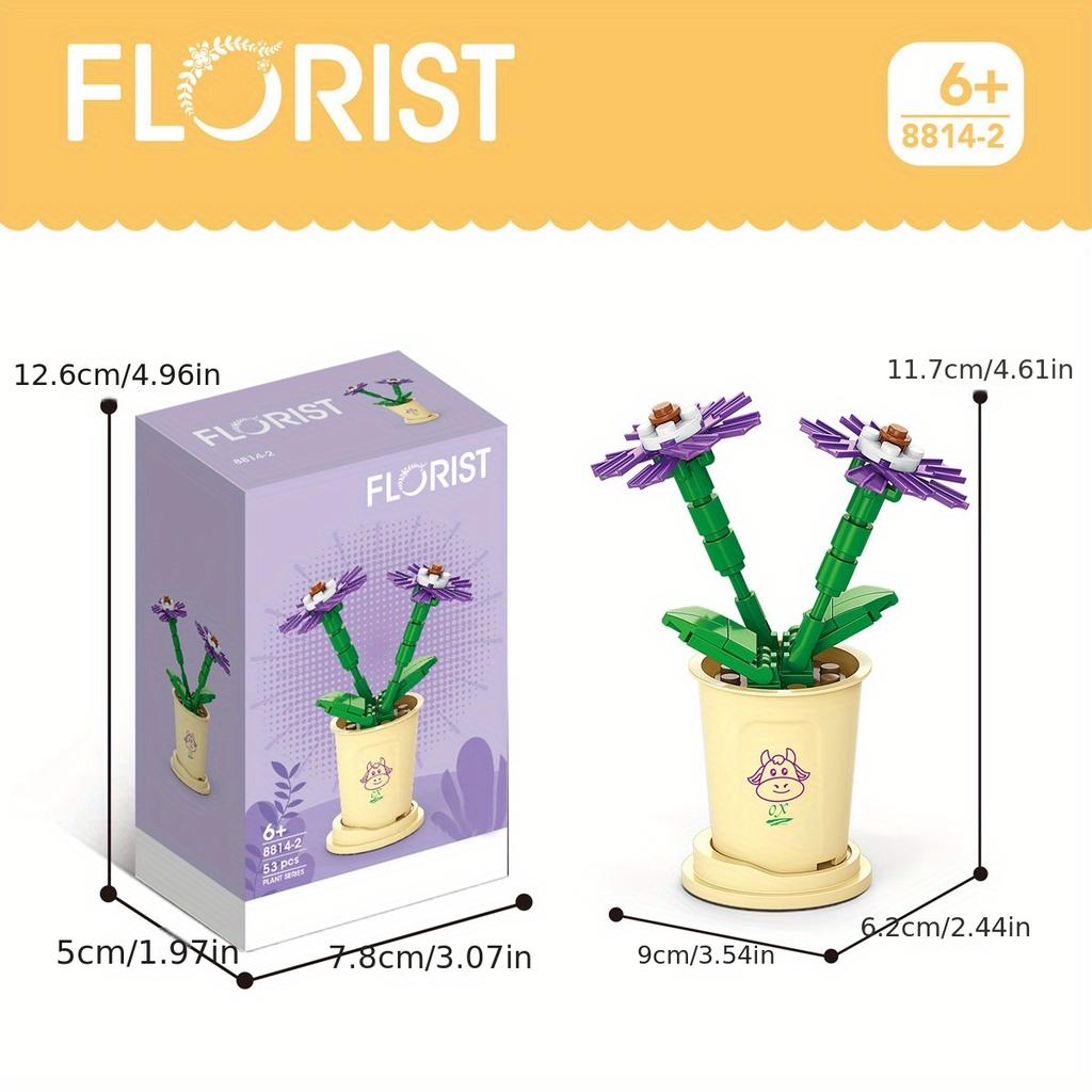 Succulent Plant Building Blocks Potted Bouquet Education DIY Production Assembly Toys