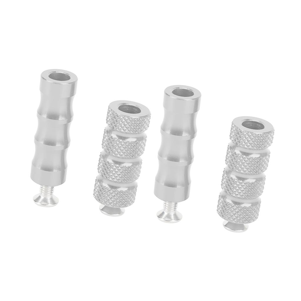 2 Pair Motorcycle Brake Foot Peg CNC Process Plating Precise Fit For M6 6mm Mounting Bolts Motorbike