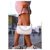 White Thin Chain Baguette Women's Bag