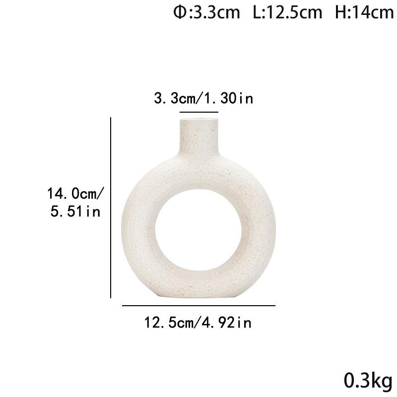 Керамическая ваза для дома, элегантная и простая композиция из цветов, керамическое украшение в скандинавском стиле