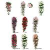 Luxurious 90cm Fake Silk Rose Vine Featuring Realistic Leaves Perfect For Festive Decor