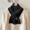 Wholesale high-end 111% all-wool small scarf autumn and winter neck protection lazy cross scarf atmosphere warm scarf