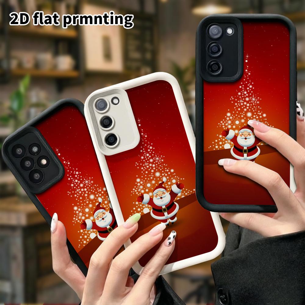 Phone Case: 2D Flat Samsung Galaxy A34 A35 M05 M06 S20 S22 S21 FE Plus 5G Step Design Protective Case, Sparkling Christmas Tree, Christmas and Hallowe