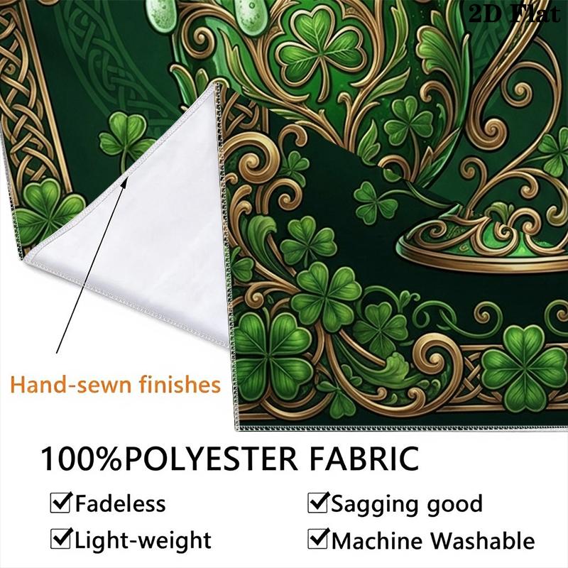 St.Patrick's Day Wall Tapestry Aesthetic Wall Hanging Printed Fabric Blanket Decorative Tapestries for Bedroom Living Room Home Decor