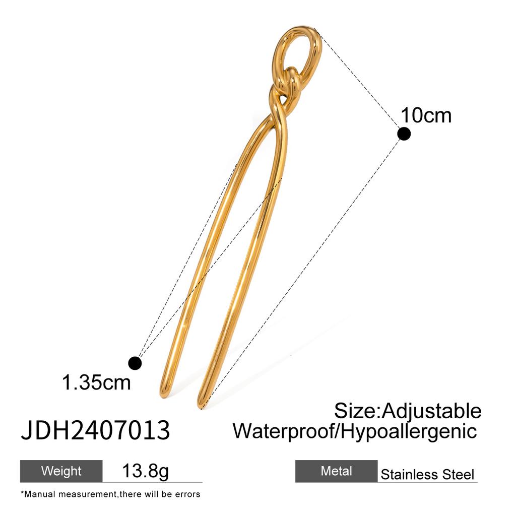 Youthway Заколка для волос из нержавеющей стали с 18-каратным золотым покрытием, металлические аксессуары для волос для женщин, головной убор, ювелирное изделие, подарок