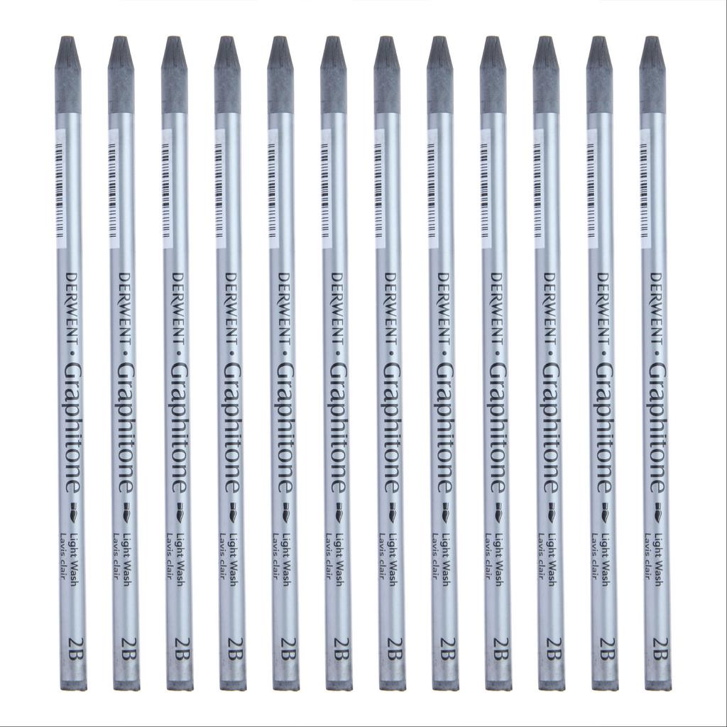 Derwent Graphitene 2B Light Case of 34301 Water-Soluble Wash, 12,
