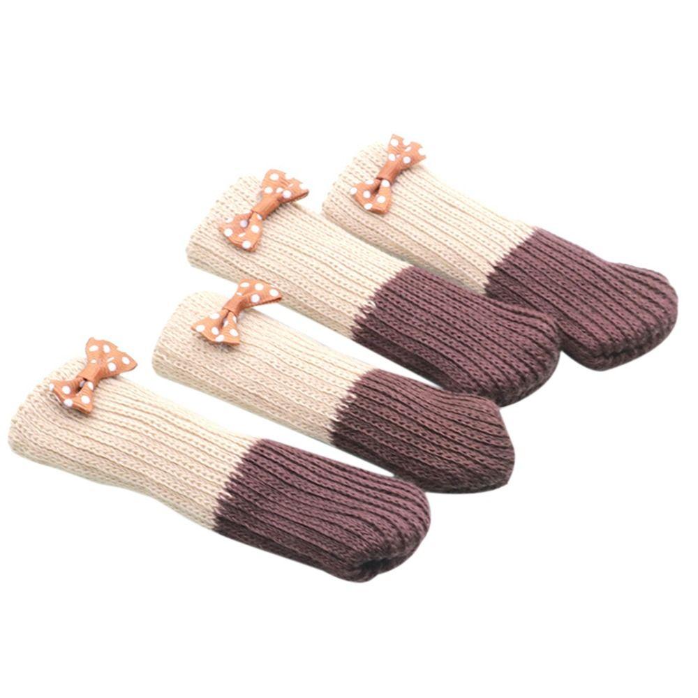 4Pcs New Elastic Furniture Socks Thickened Anti scratch Knitted Socks Wear-resistant Non Slip Furniture Booties Home