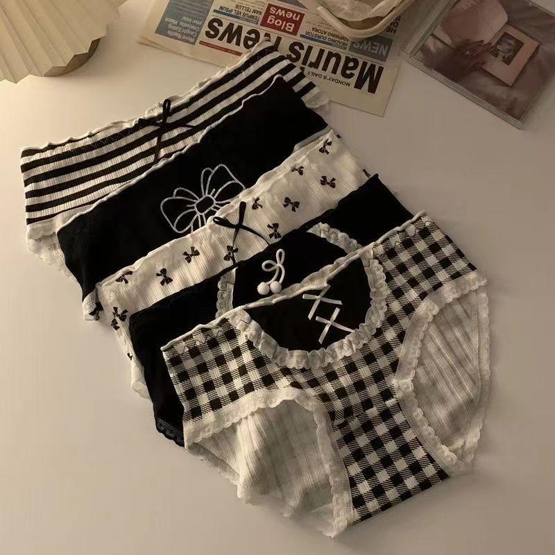 Милое милое сексуальное нижнее белье для женщин антибактериальные бесследные трусы средней талии для девочек