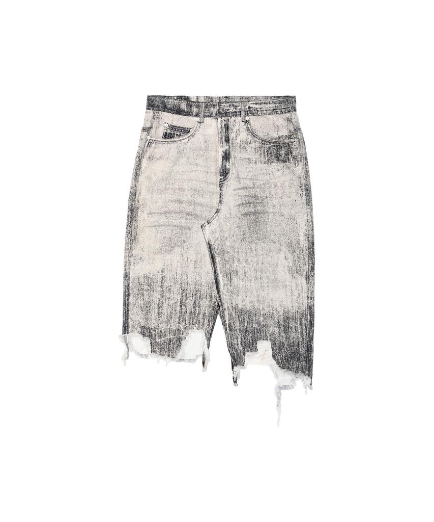 Camper Lab Paint Denim Skirt Faded Black Au00032-001