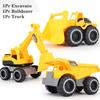 3pcs Excavator Bulldozer Loader Model Toys Simulation Engineering Car Toy Construction Vehicle Toys
