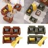 Миниатюрные кукольные домики Диван-кушетка Масштаб 1/12 Ручная работа Деревянная мебель Для гостиной Спальни