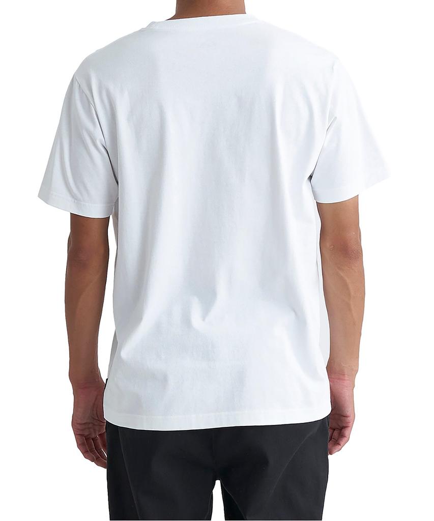 Мужская футболка Quiksilver с пигментной обработкой, из хлопка США, с принтом в стиле колледжа, Белый, QST241006