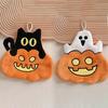 Cute Halloween Pumpkin Coral Velvet Kids Hand Towels Water-absorbing Quick-dry Towels Hanging for Kitchen Bathroom Holiday Gift