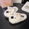Милый забавный плюшевый щенок удобные нескользящие тапочки-мешок для головы осенне-зимняя модная пушистая обувь универсальные теплые хлопковые тапочки