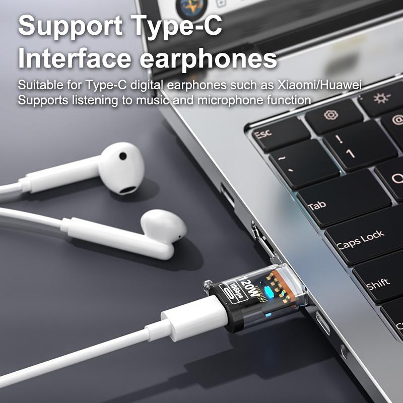 120 Вт USB на Type-C OTG Адаптер USB A Папа на Type-C Мама Кабель-Конвертер для Macbook iPhone iPad Huawei Matepad Xiaomi Ноутбуков