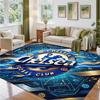 Chelsea FC Design Crystal Velvet Rug Soft Decorative Mat for Bedroom Entrance