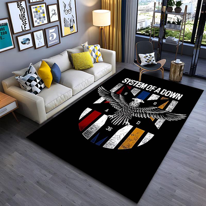 System of a Down Eagle Logo suitable as a non-slip mat for the living room or bedroom sofa