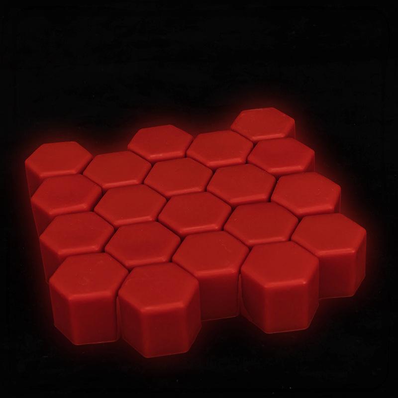 20 ШТ 17/19/21 ММ Светящиеся Колпачки для Болтов Колесных Гаек Автомобиля Силиконовые Защитные от Столкновений Колпачки для Шин Колес Защищенные от Ржавчины