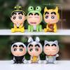 6 шт./компл., аниме карандаш, фигурки ShinChan, 6 см, Nohara Shinnosuke, экшн-фигурка, серия животных, модель ПВХ, настольные украшения, подарок для детей