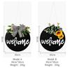 Wooden Welcome Doorplate Decoration Wreath Door Decoration Welcome