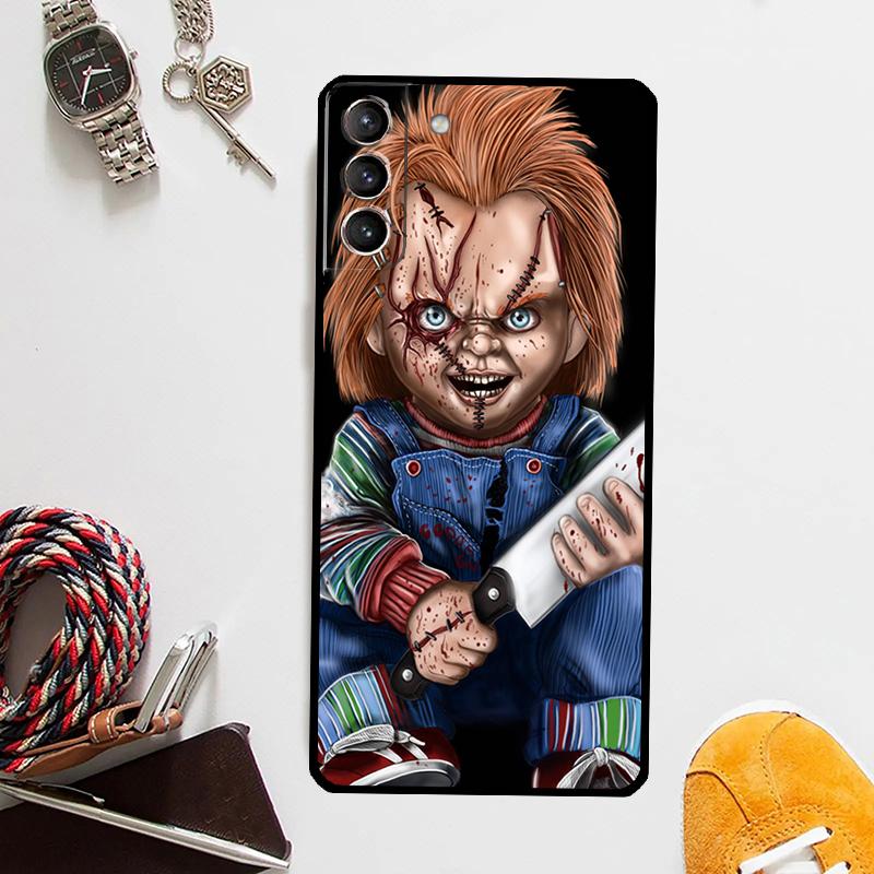 Чехол-кукла Чаки из фильма ужасов для Samsung Galaxy S25 S24 Ultra S20 S21 S22 S23 Plus S9 S10 S24 FE S25 FE Чехол Coque