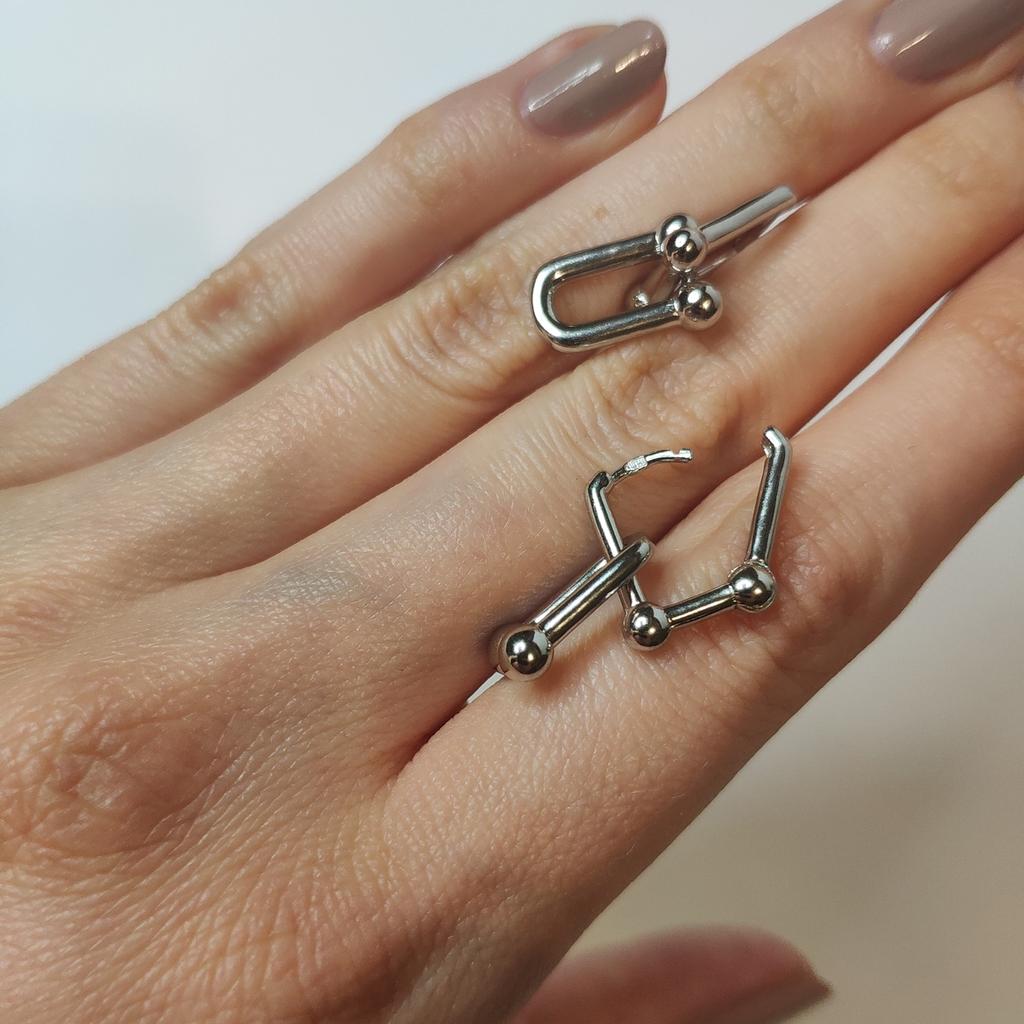 Серебряные серьги без камней (2130321)