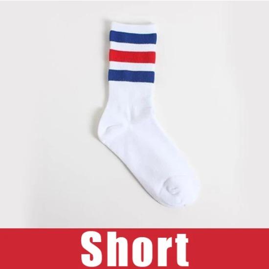 New Men/Women 3 Three Stripes Cotton Socks Retro Old School  Hiphop Skate Long Short  Meias  Harajuku White Black Winter Cool