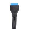 Двойной USB-кабель с перегородкой, материнская плата, 19-контактный разъем для двухпортового гнездового удлинителя, кронштейн задней панели