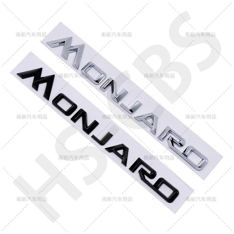 1Pc 3D ABS MONJARO Letter Logo Auto Tailgate Emblem Monjaro Car Rear Trunk Badge Side Fender Decal Car Styling Auto Accessories