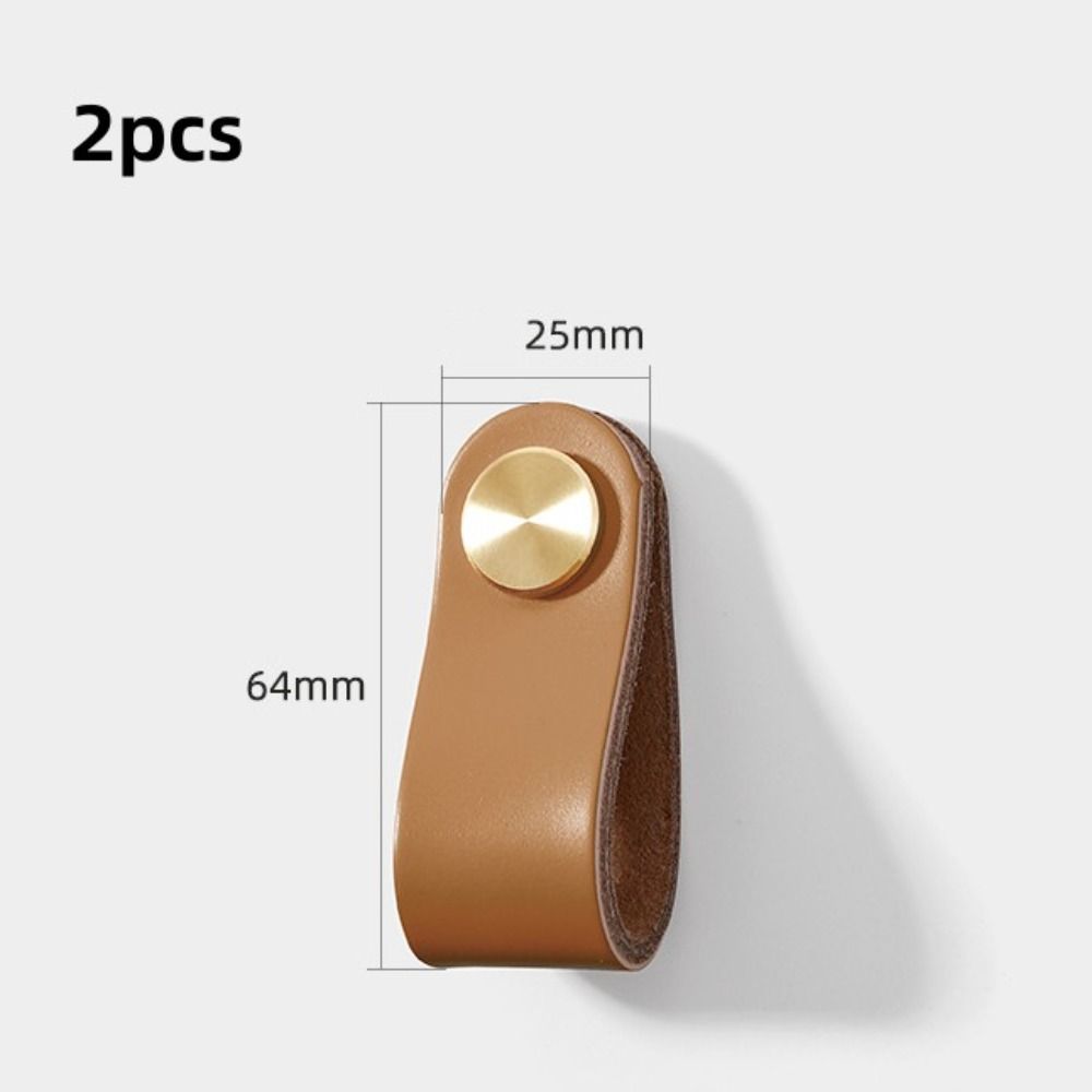 Wardrobe Eco-Friendly Leather Door Handles Cabinet Handle Drawer Pull Knobs Furniture Handle