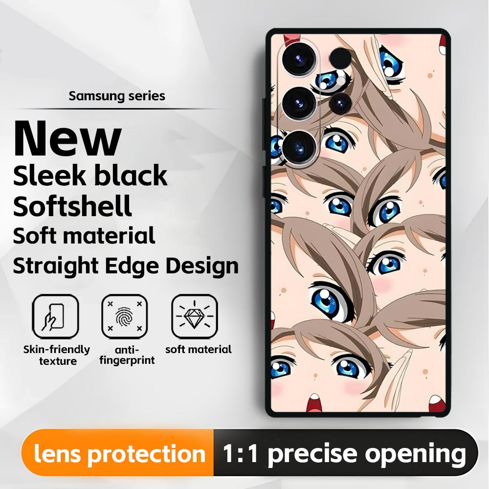 Love Live! School Idol Project Phone Case For Samsung Galaxy S25 S24 S23 S22 S21 S20 Plus Ultra Note20 Soft Black