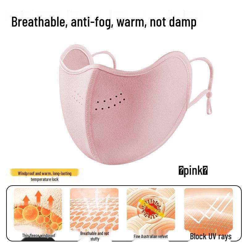 Теплая бархатная ветрозащитная маска для лица для женщин и мужчин – Идеально подходит для езды на велосипеде и вождения осенью и зимой