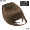 LISI HAIR Синтетические прямые волосы с челкой, 2 заколки для наращивания волос, искусственная бахрома, накладная шиньон для женской одежды