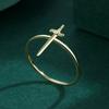 Креативные 18-каратные золотые, серебряные парные кольца с крестом и мечом для женщин, круглые полные бриллианты, оригинальные стерлинговые серебряные ювелирные изделия в подарок на свадьбу