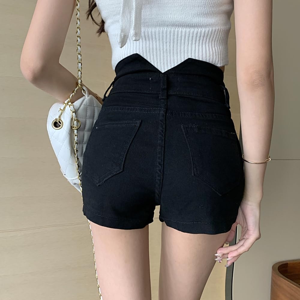 High Waisted Denim Hot Jeans Sexy Denim Pants Women's Pants, Stretch, Shorts, Trousers, Shorts,
