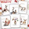 12-Pack Christmas Greeting Cards with Envelopes - Blank Inside for Personal Messages - Suitable for New Year, Congratulations, and Thank You Occasions